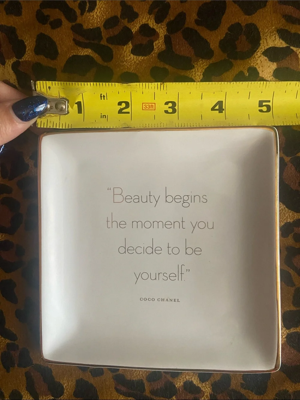Z Gallerie “Beauty begins the moment you decide to be yourself” Beauty tray.